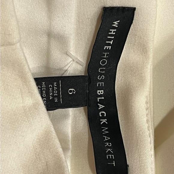 White House Black Market white Ivory Button-Front Skirt - Picture 10 of 16